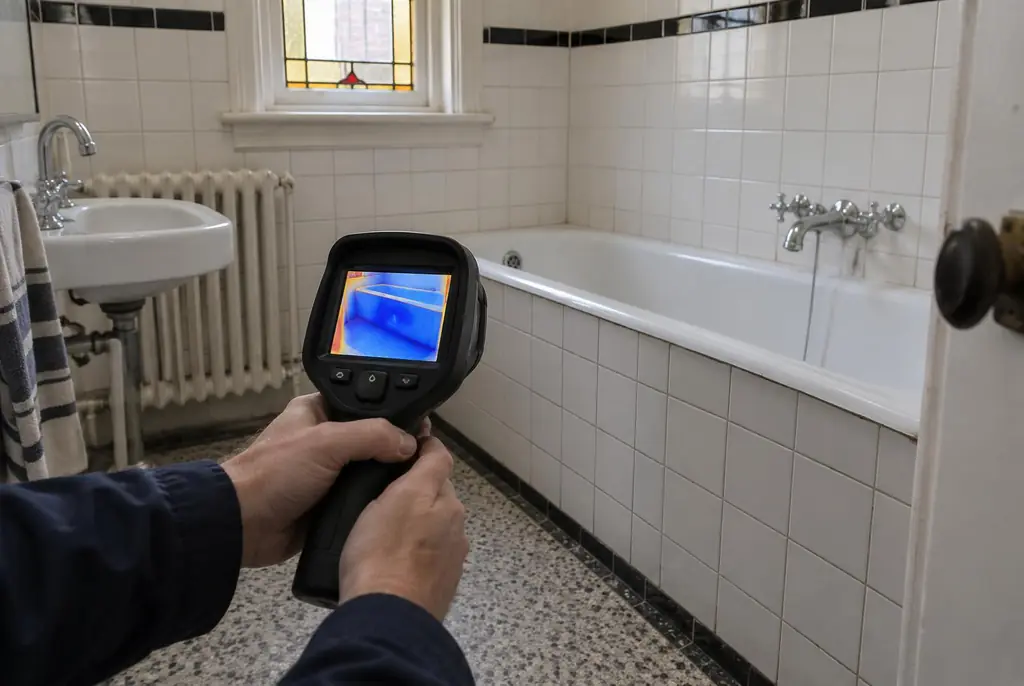 Lekdetectie Otterlo – onderzoek in een badkamer van een oudere woning